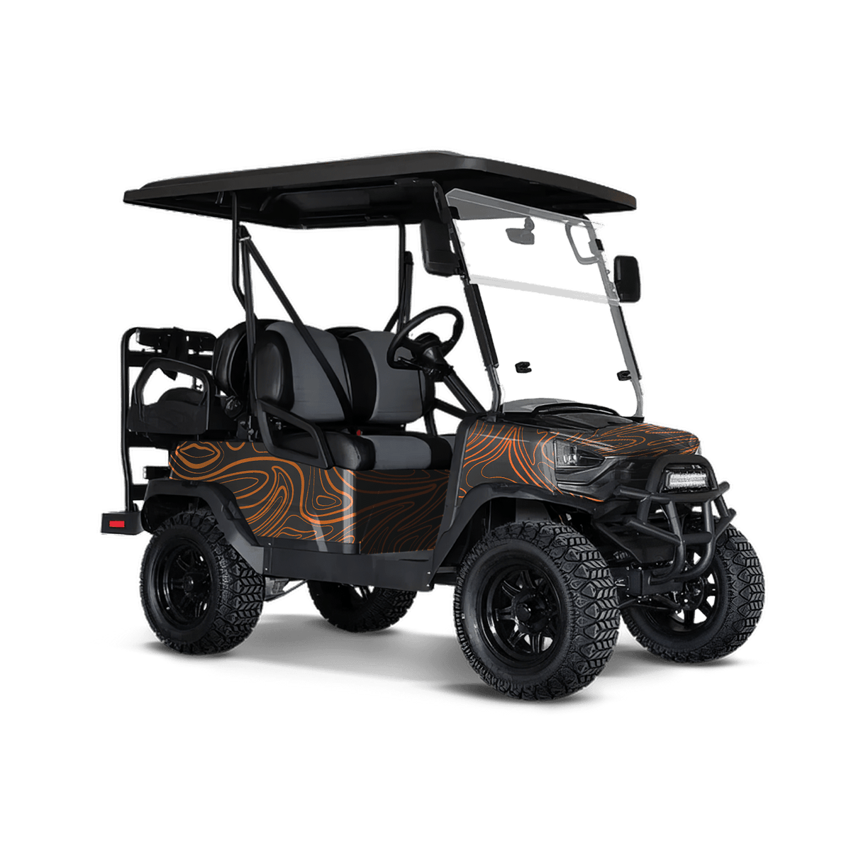 Damascus Orange Golf Cart Wraps