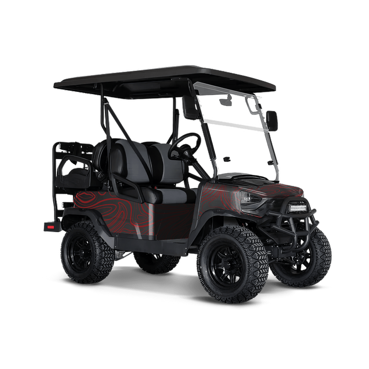 Damascus Red Golf Cart Wraps