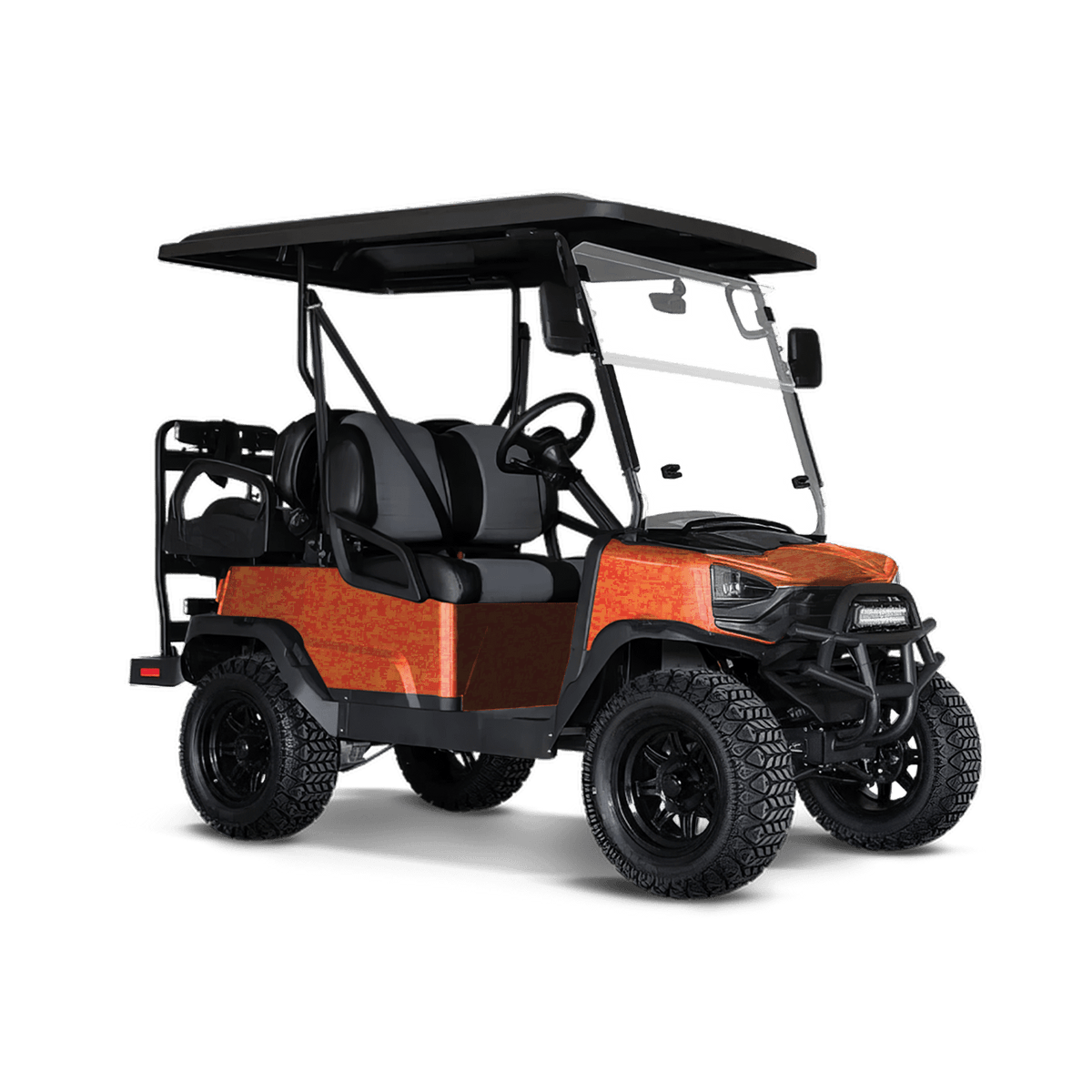 Digital Elite Orange Golf Cart Wraps
