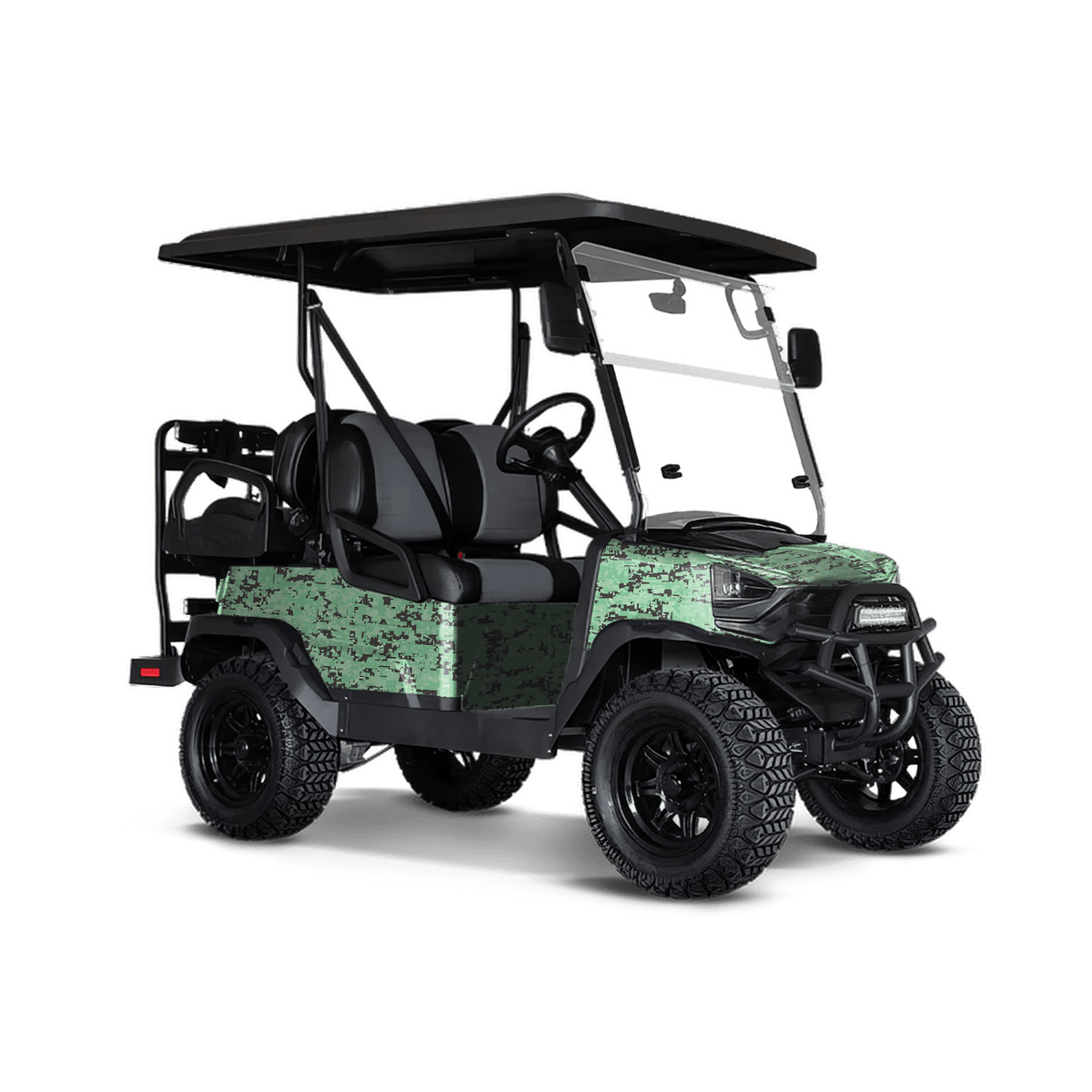 Digital Mint Chocolate Chip Golf Cart Wraps