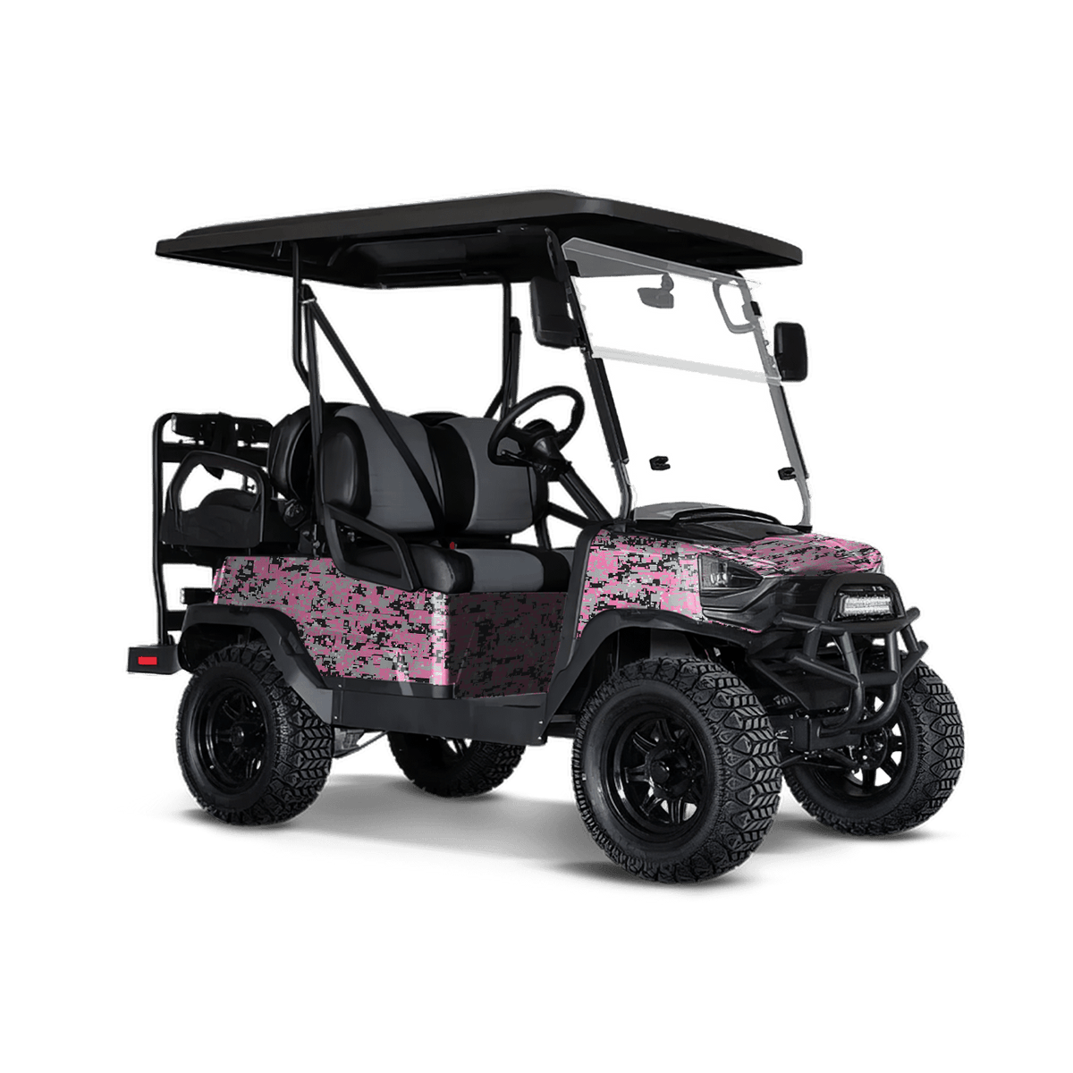 Digital Pink Tiger Golf Cart Wraps