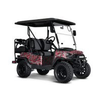 Digital Red Tiger Golf Cart Wraps
