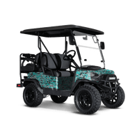 Digital Tiffany Blue Tiger Golf Cart Wraps