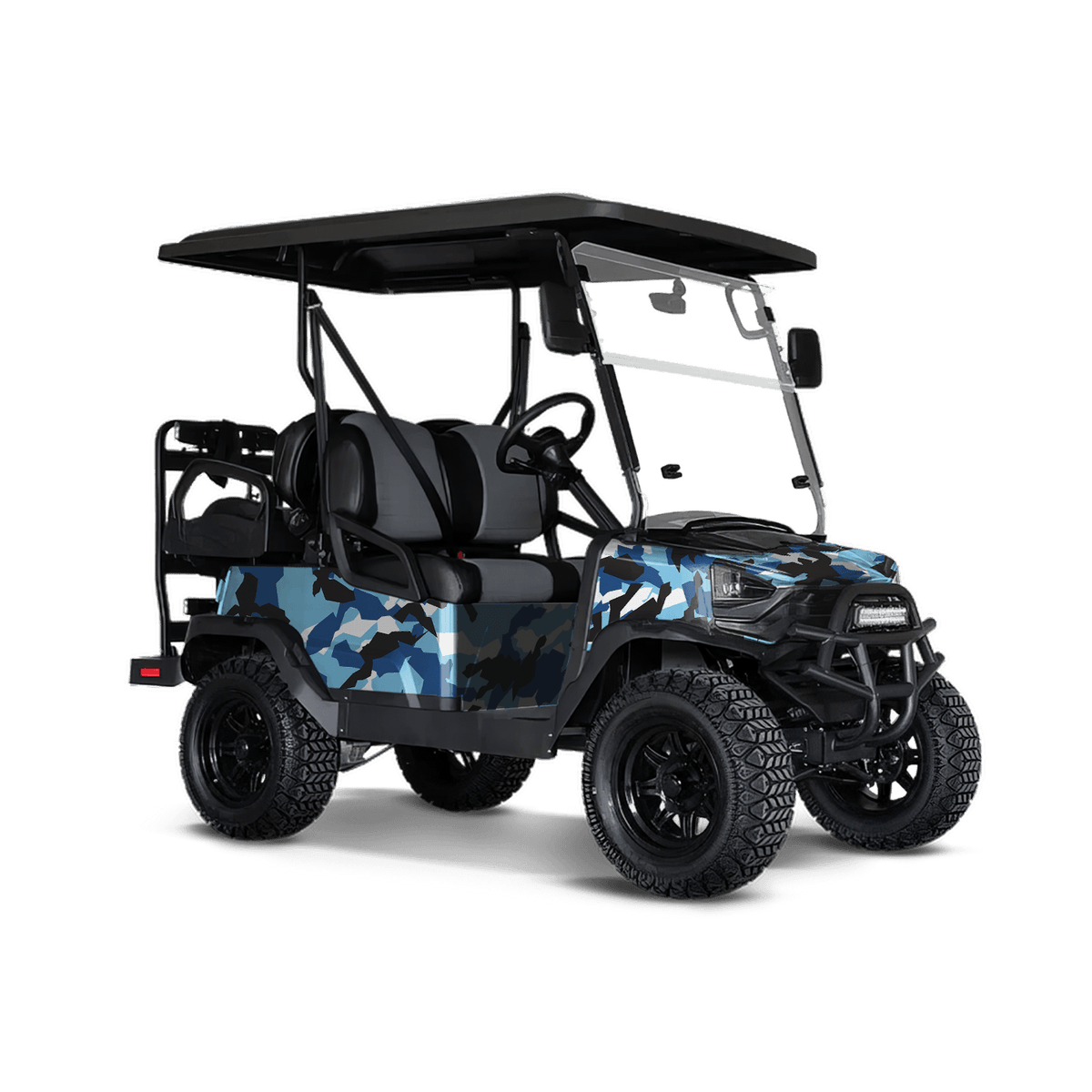 Erratic Baby Blue Golf Cart Wraps