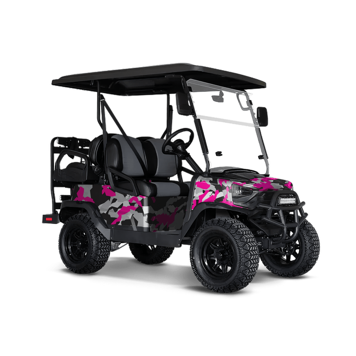 Erratic Magenta Tiger Golf Cart Wraps