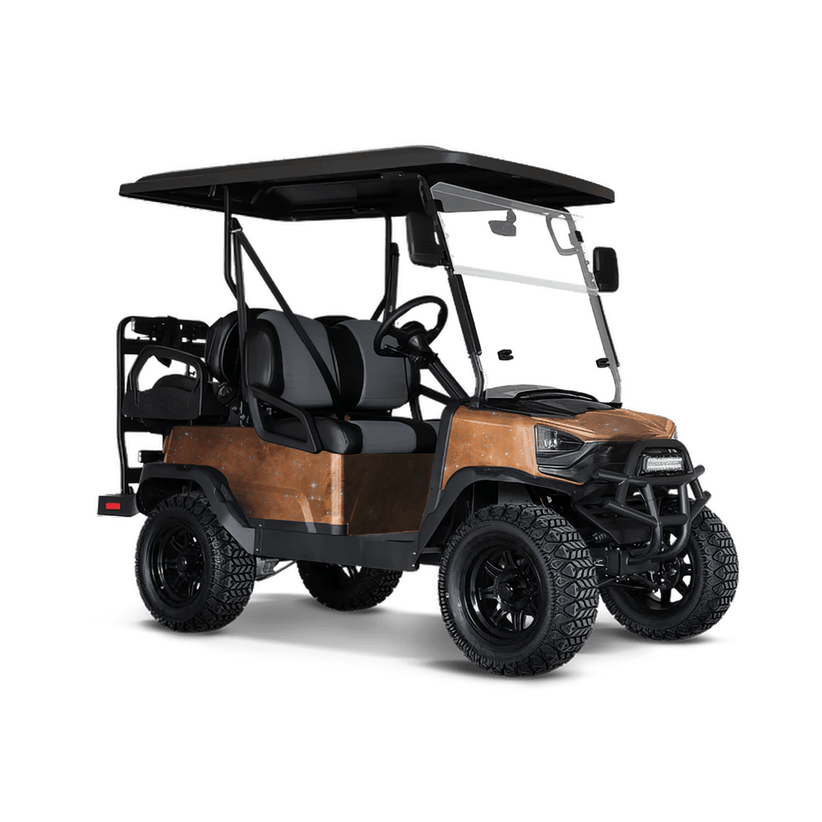 Galaxy Orange Nebula Golf Cart Wraps