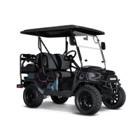 Hex DNA Magenta Frost Golf Cart Wraps
