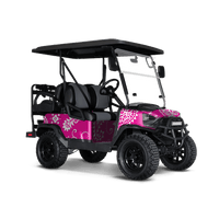 Bandana Magenta & White Golf Cart Wraps