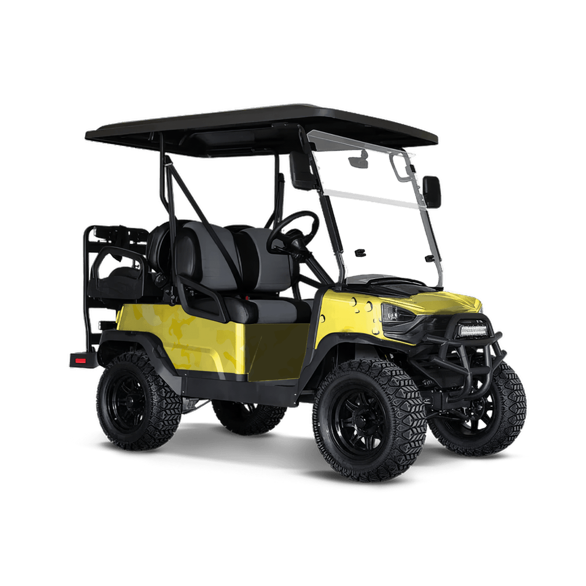 Battle Storm Elite Yellow Golf Cart Wraps