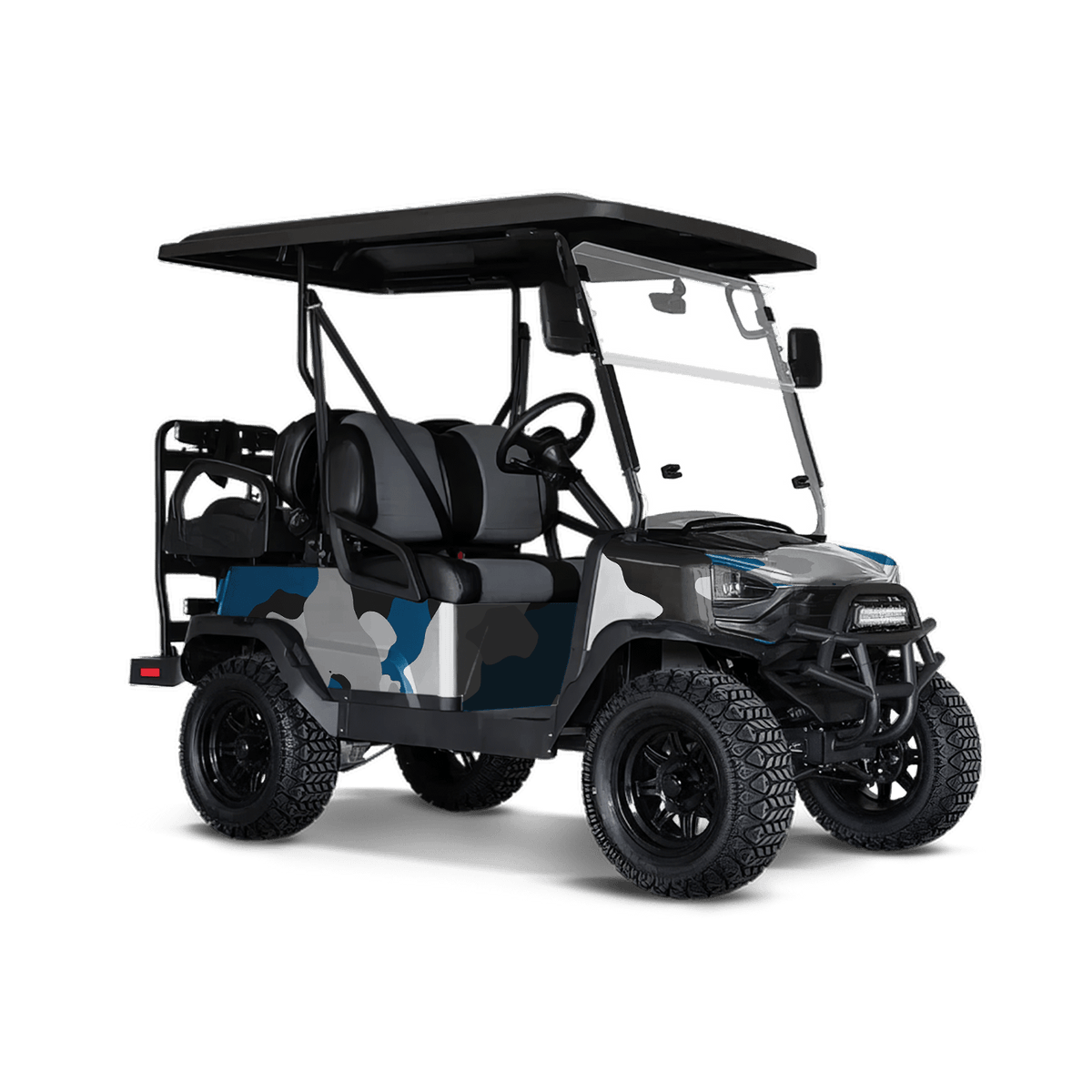 Cumulus Blue Tiger Golf Cart Wraps