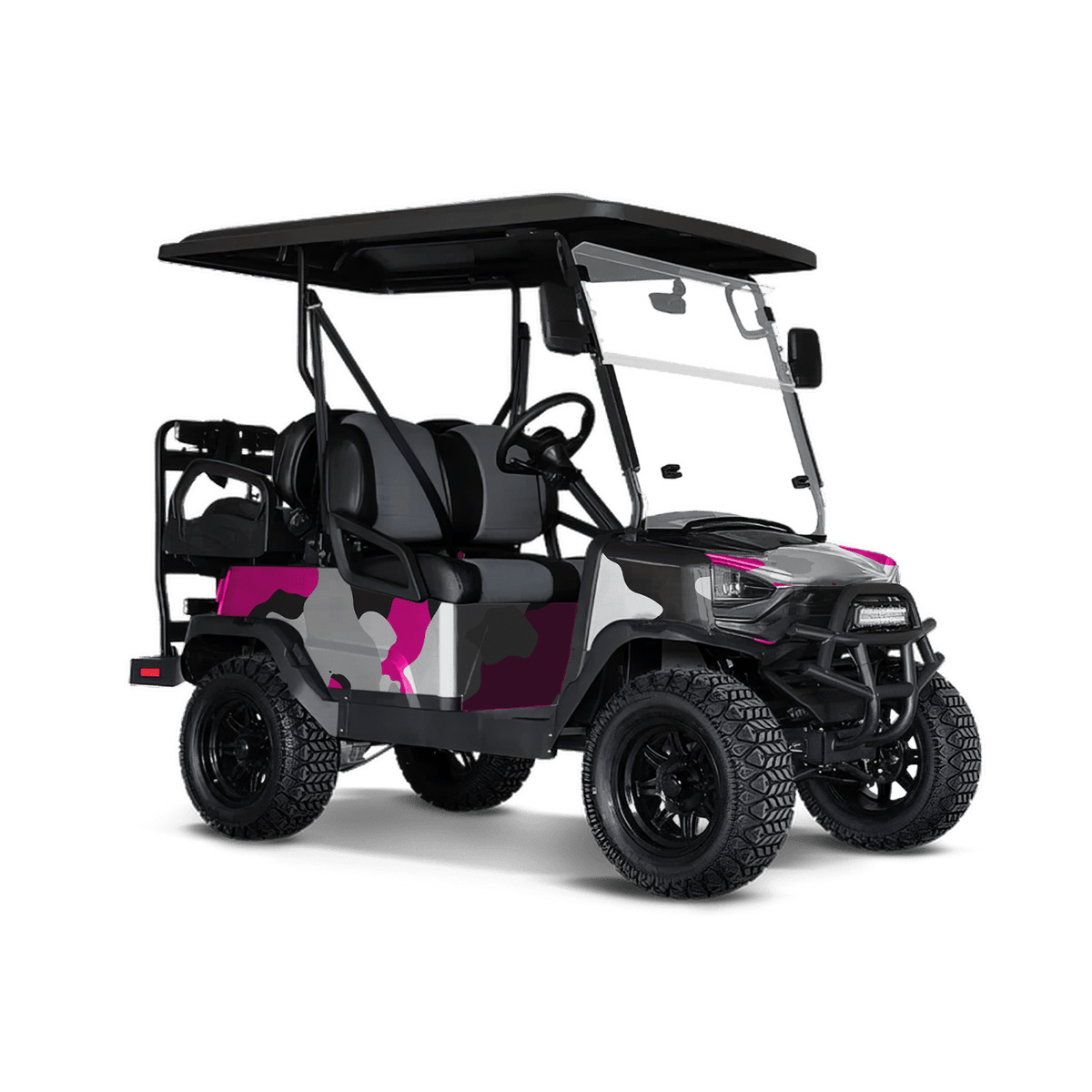 Cumulus Magenta Tiger Golf Cart Wraps