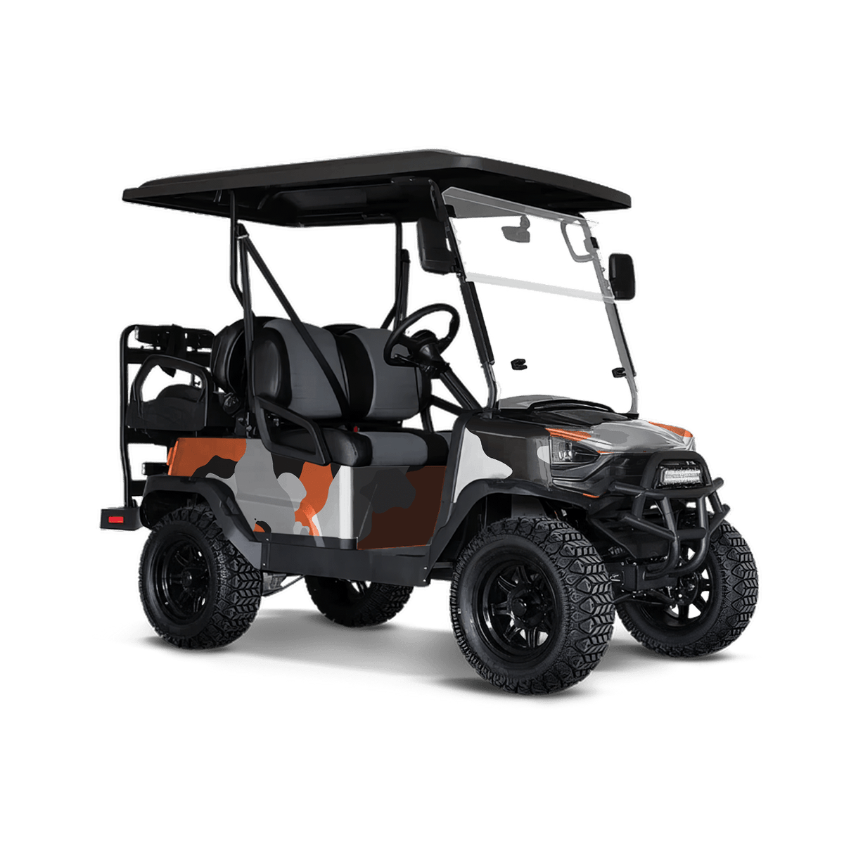 Cumulus Orange Tiger Golf Cart Wraps