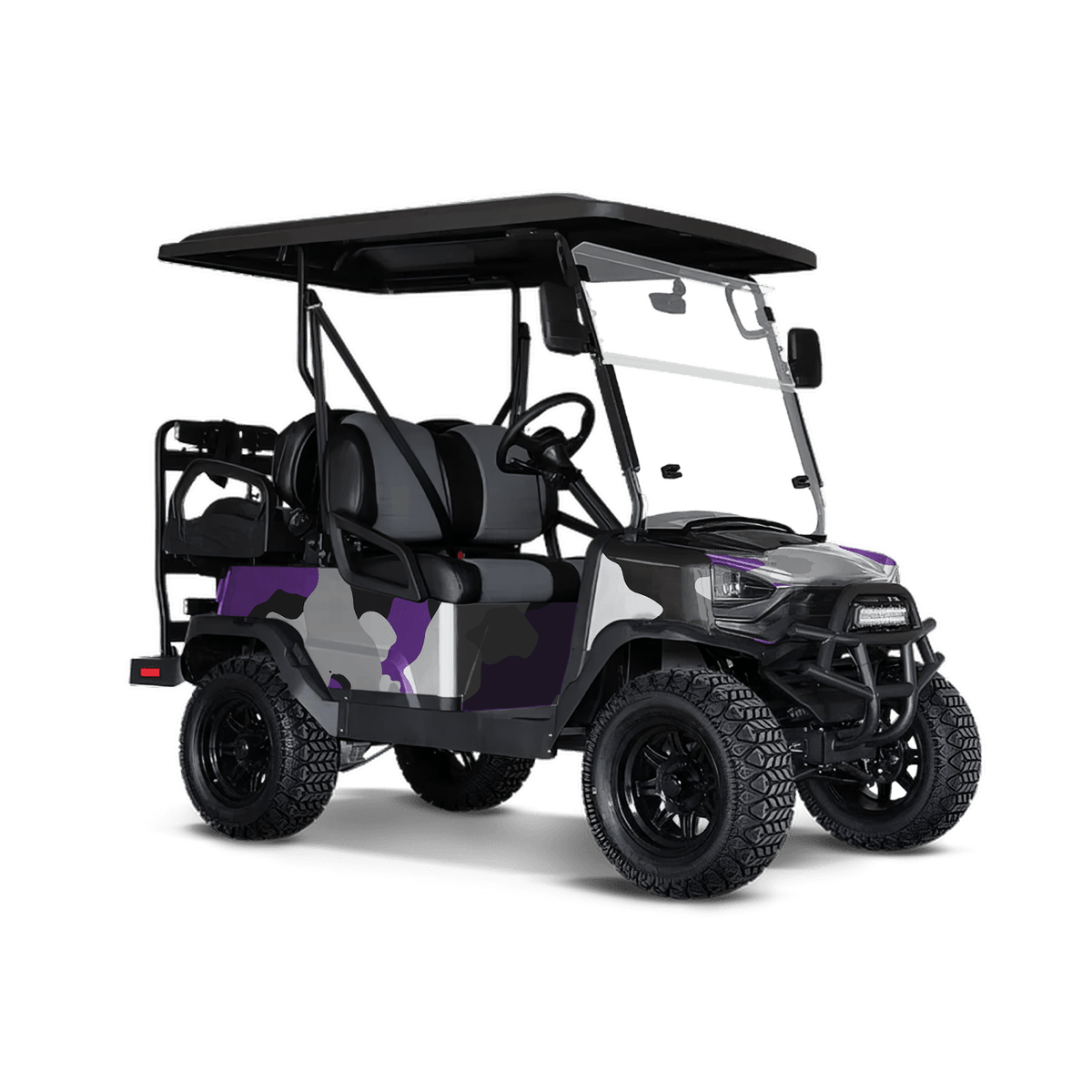 Cumulus Purple Tiger Golf Cart Wraps