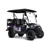 Cumulus Purple Tiger Golf Cart Wraps
