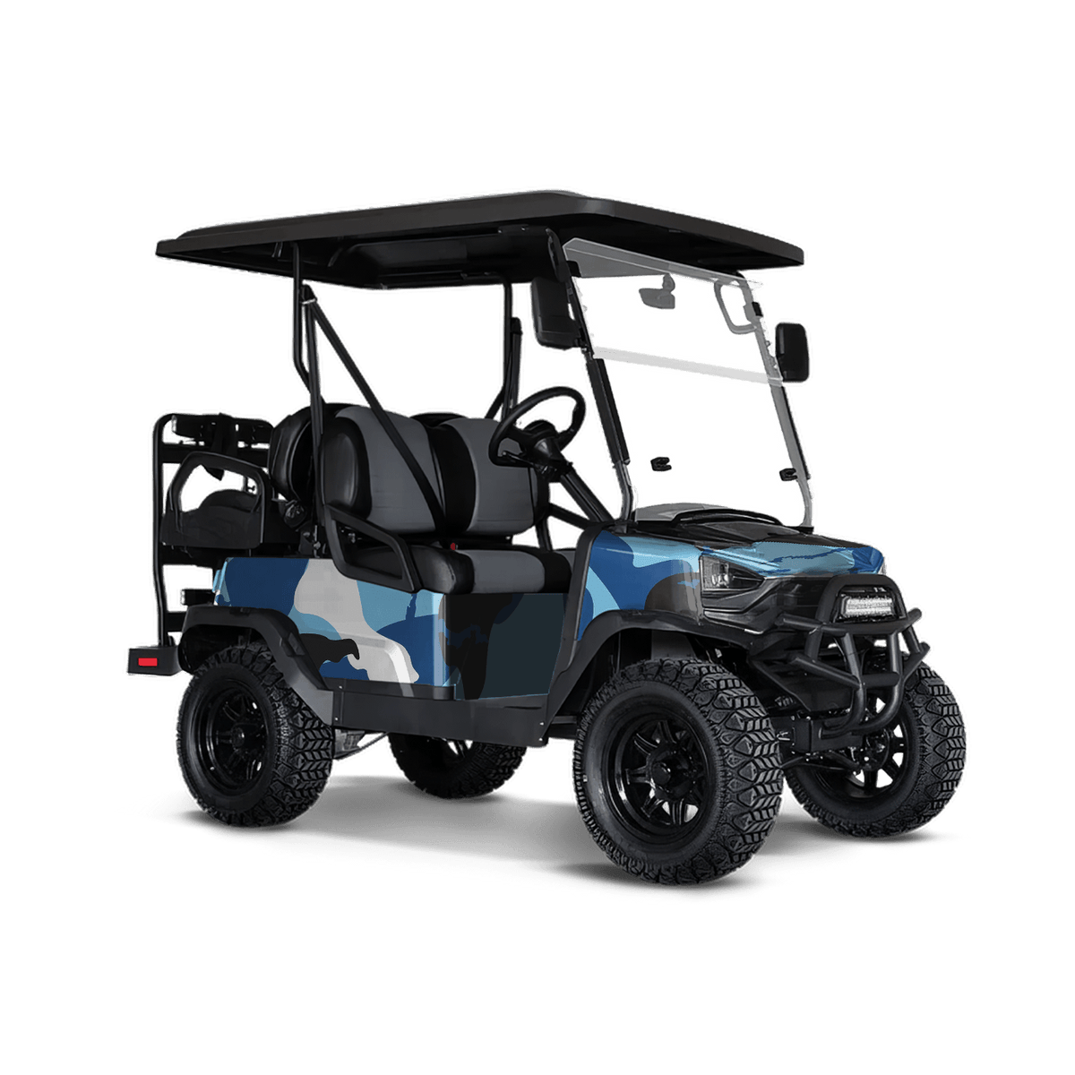 Ragged Baby Blue Golf Cart Wraps