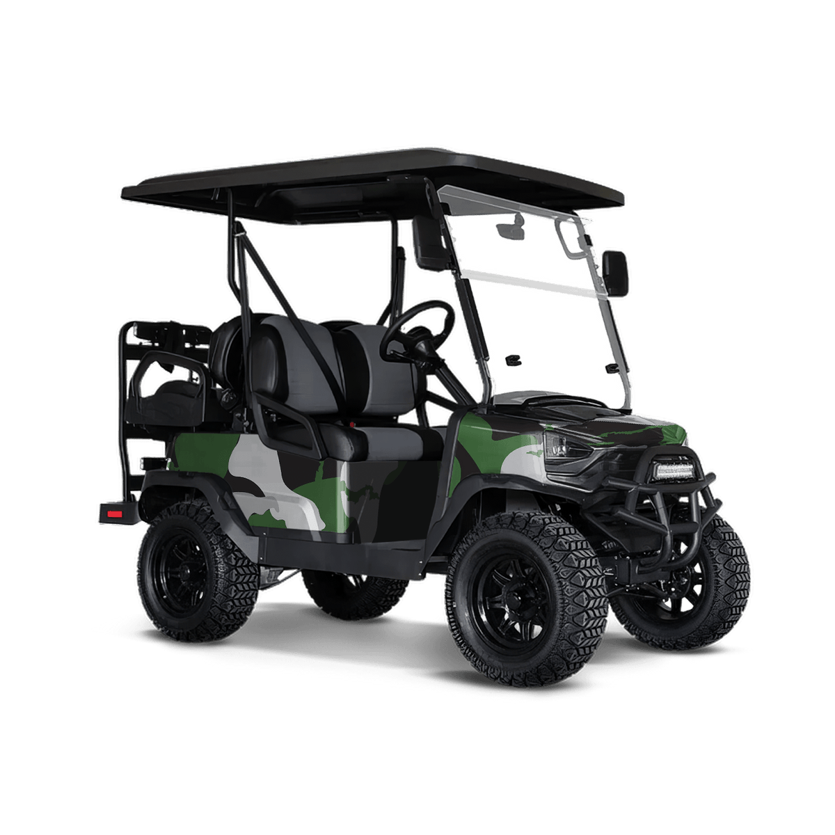 Ragged Green Tiger Golf Cart Wraps