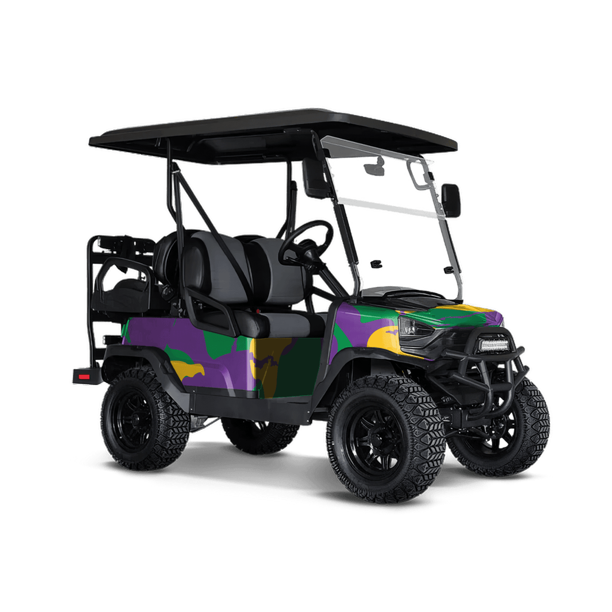 Ragged Mardi Gras Golf Cart Wraps