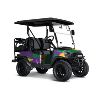 Ragged Mardi Gras Golf Cart Wraps