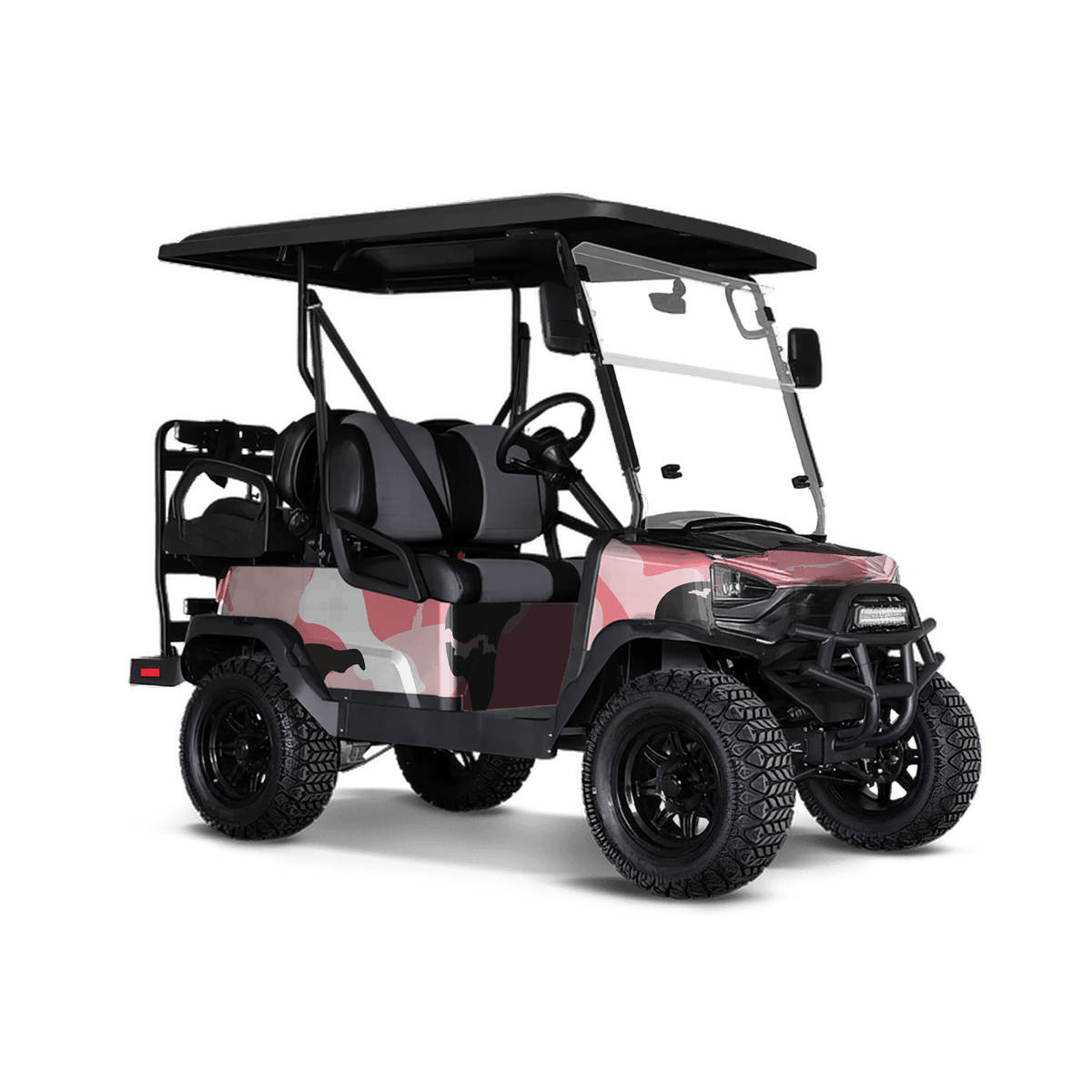Ragged Pink Golf Cart Wraps