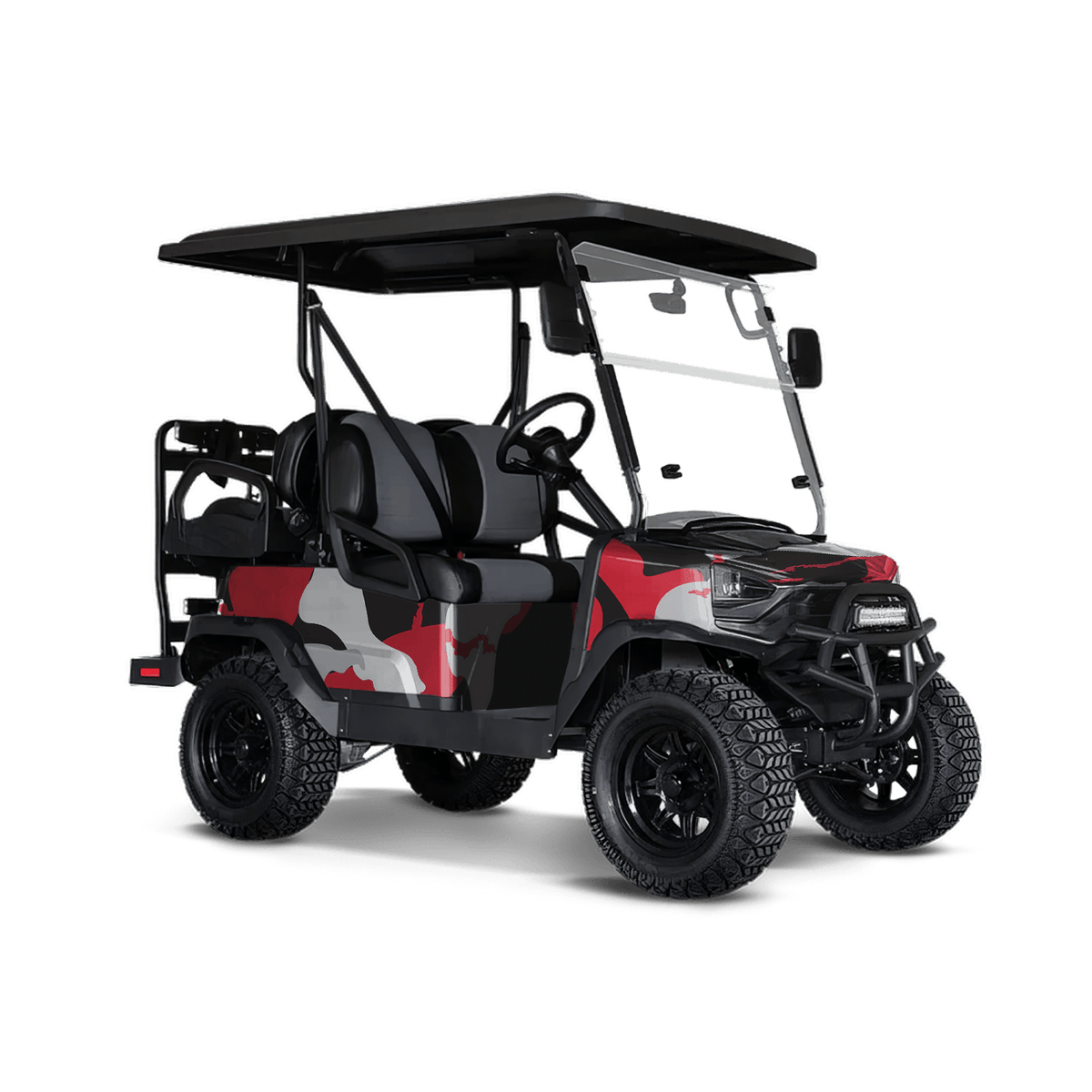 Ragged Red Tiger Golf Cart Wraps