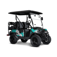 Ragged Tiffany Blue Tiger Golf Cart Wraps
