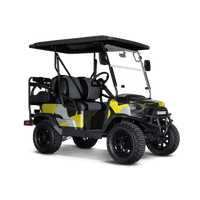 Ragged Yellow Tiger Golf Cart Wraps