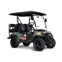 Sticker Bomb Color Golf Cart Wraps