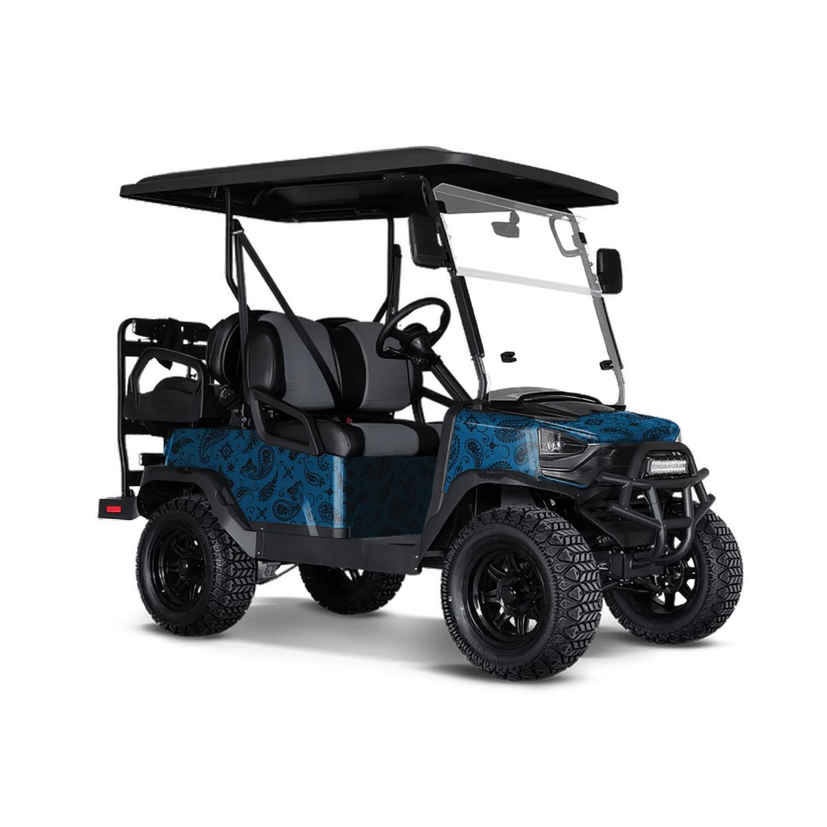 Bandana Blue & Black Golf Cart Wraps