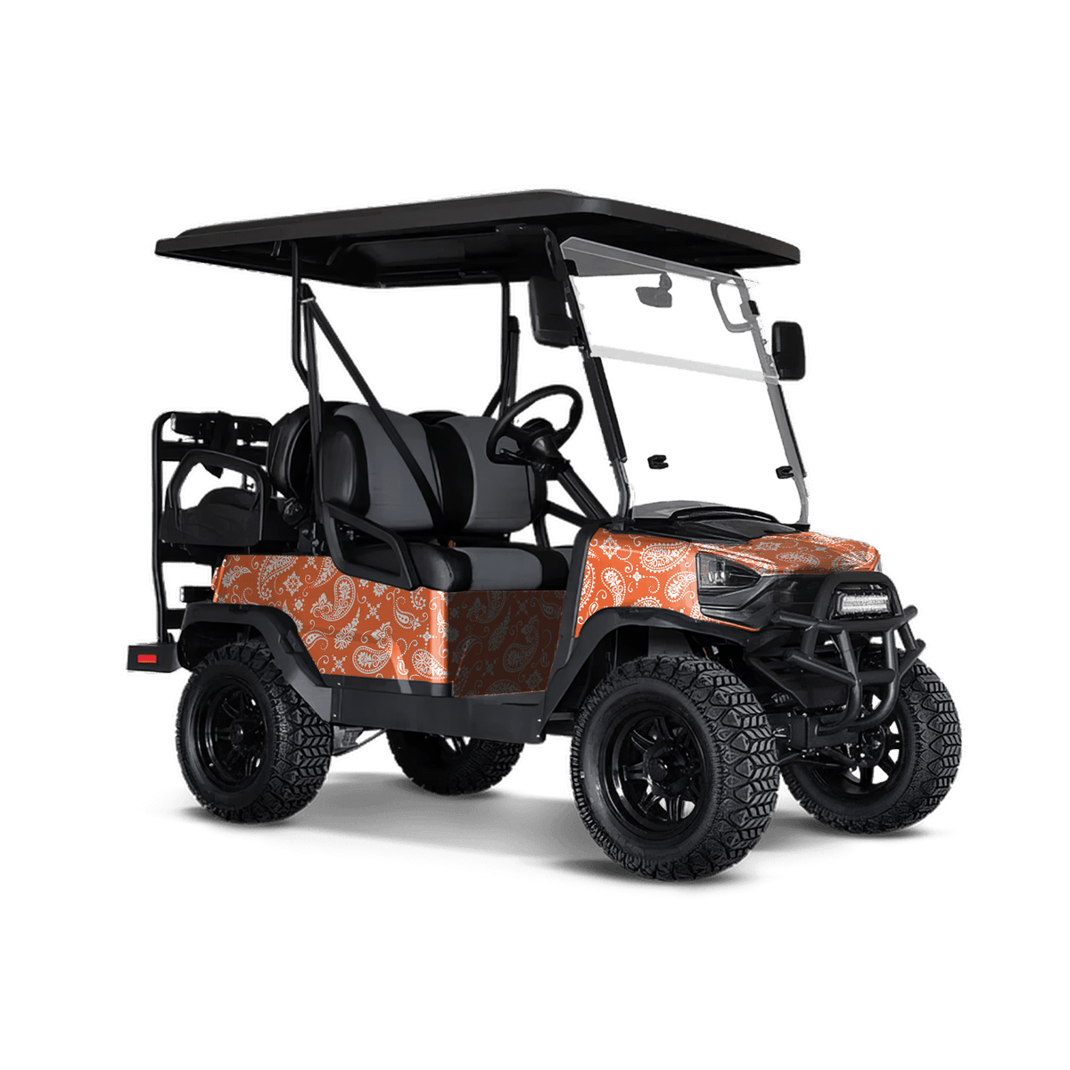 Bandana Orange & White Golf Cart Wraps