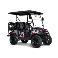 Cumulus Magenta Tiger Golf Cart Wraps