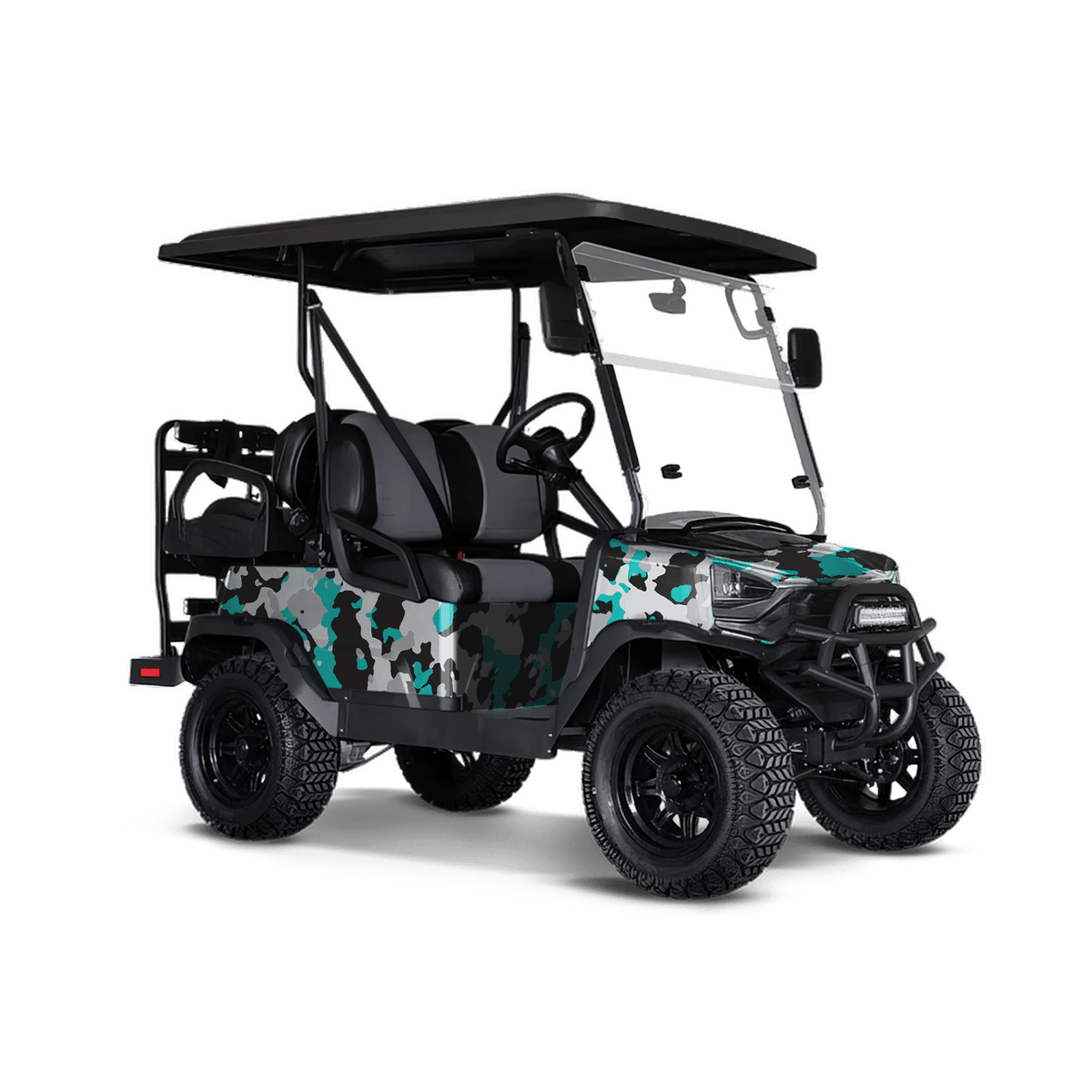Cumulus Tiffany Blue Tiger Golf Cart Wraps