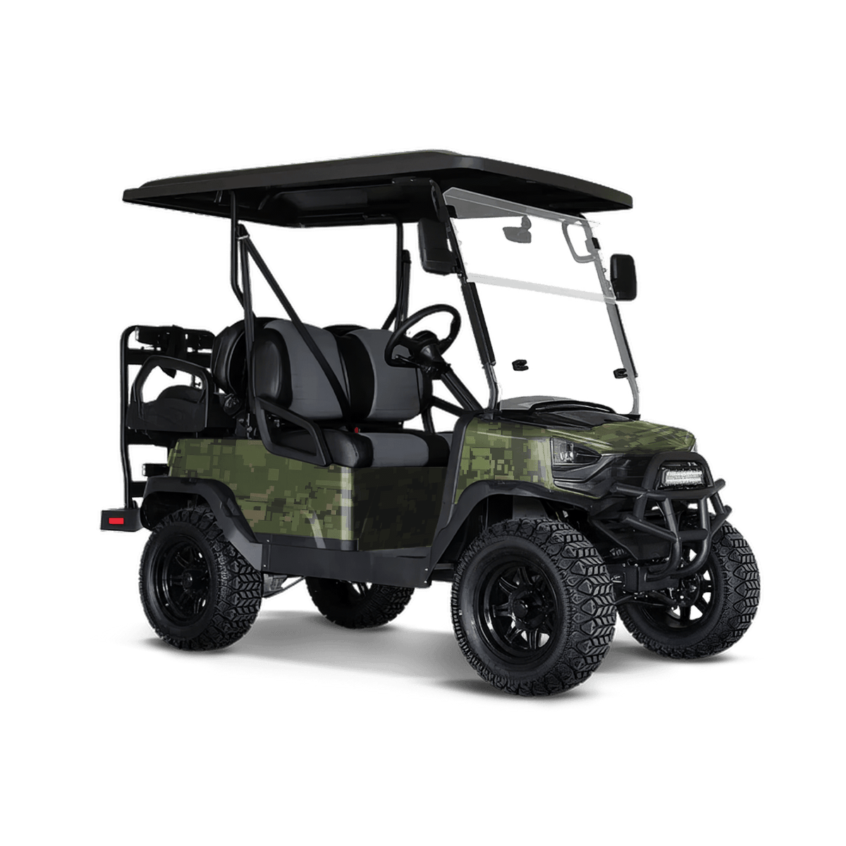 Digital Army Green Golf Cart Wraps