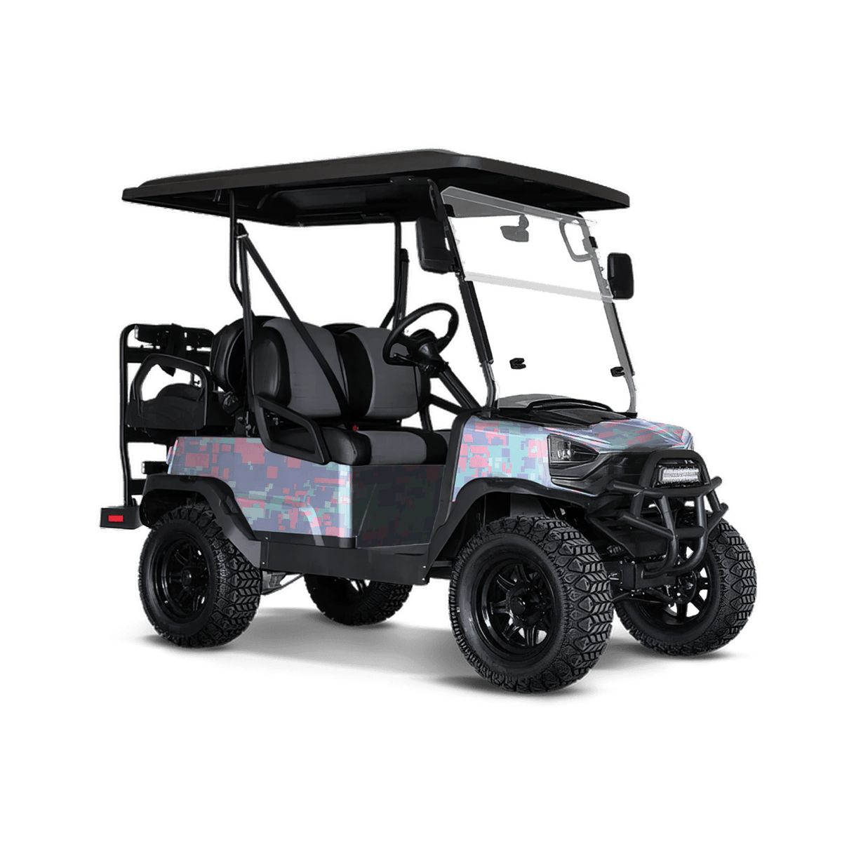 Digital Cotton Candy Golf Cart Wraps