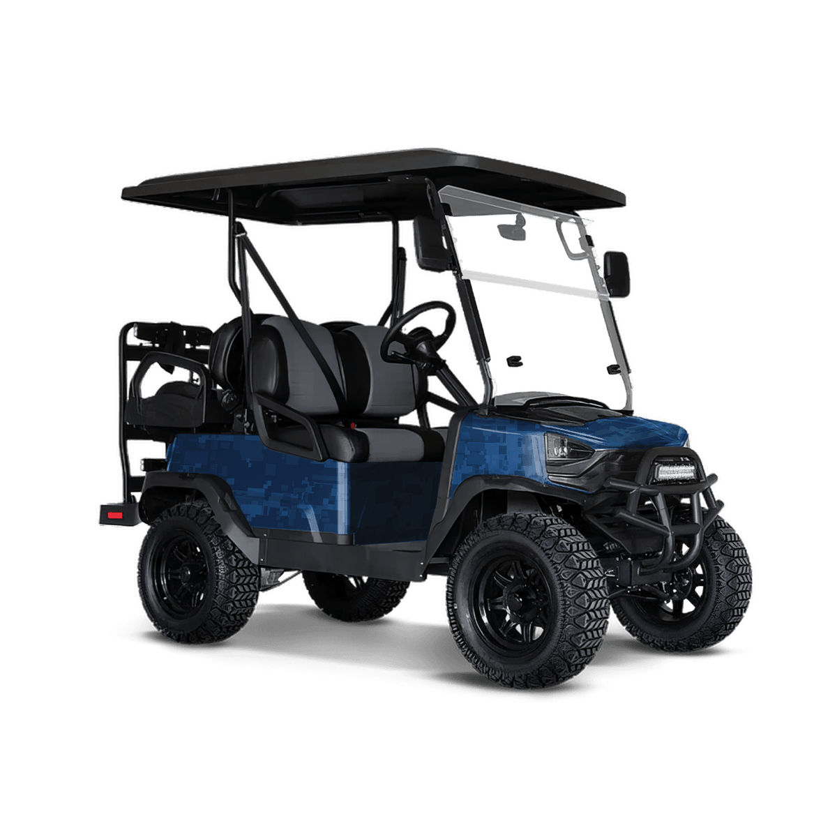 Digital Elite Blue Golf Cart Wraps