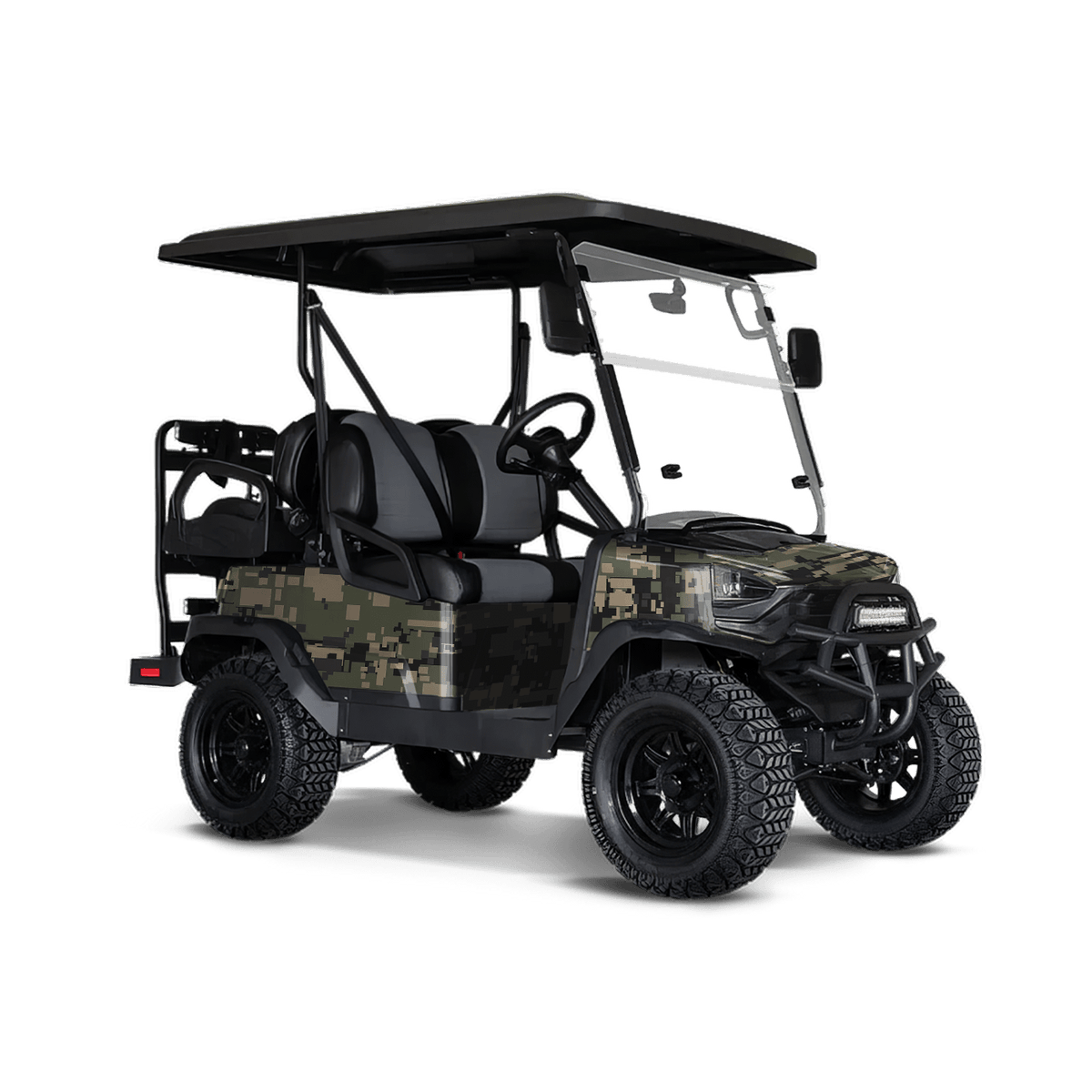 Digital Militant Charcoal Golf Cart Wraps