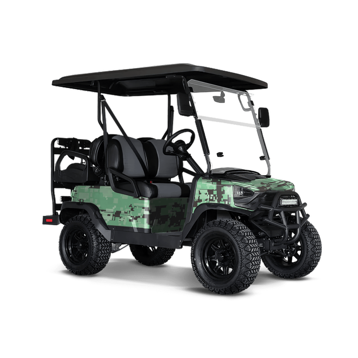 Digital Mint Chocolate Chip Golf Cart Wraps