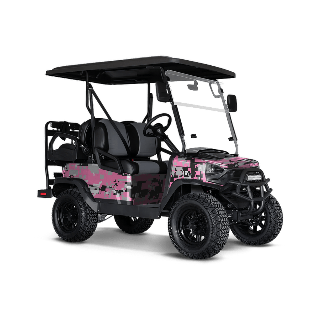 Digital Pink Tiger Golf Cart Wraps