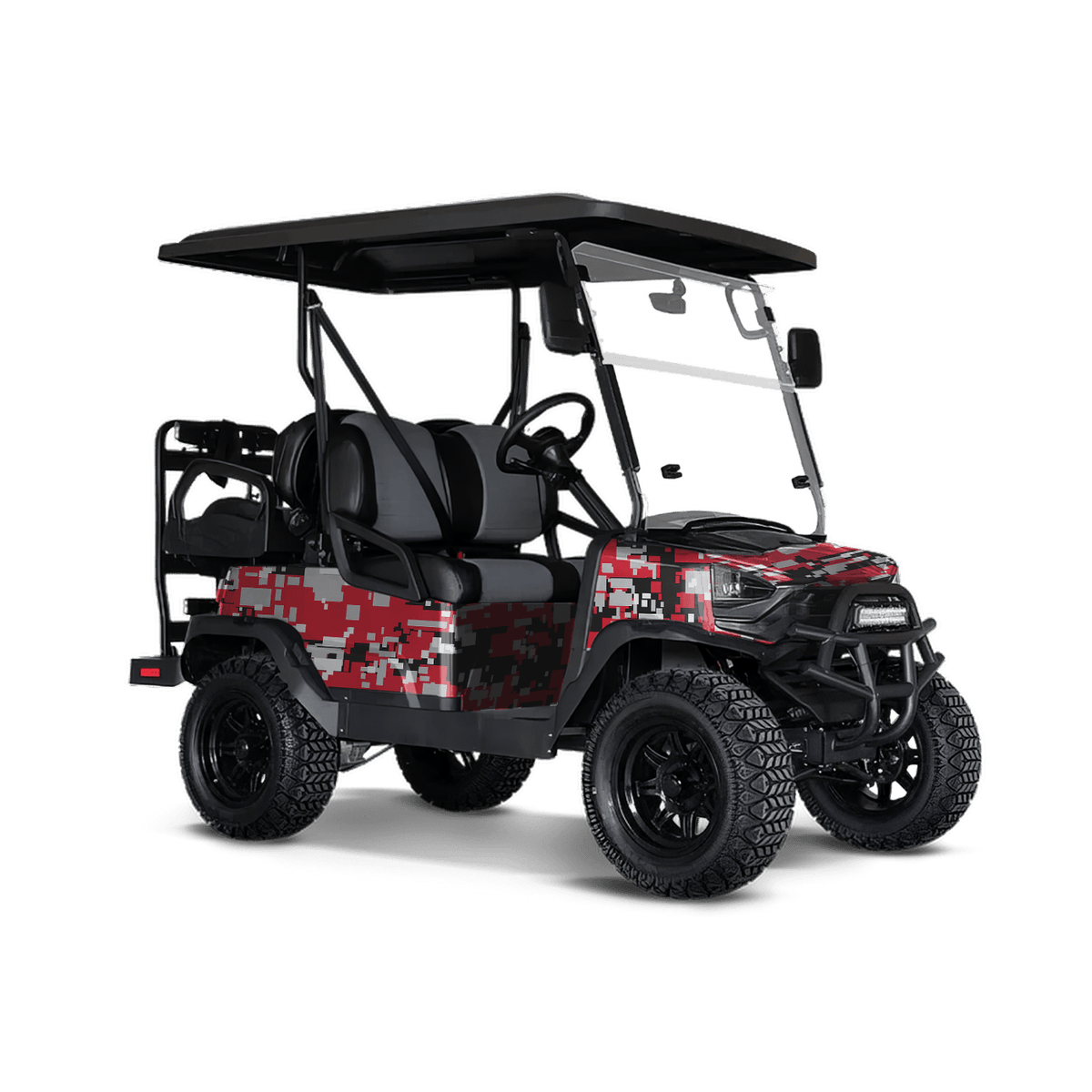 Digital Red Tiger Golf Cart Wraps