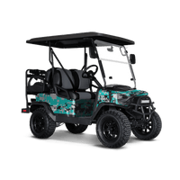 Digital Tiffany Blue Tiger Golf Cart Wraps