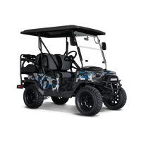 Ragged Blue Tiger Golf Cart Wraps
