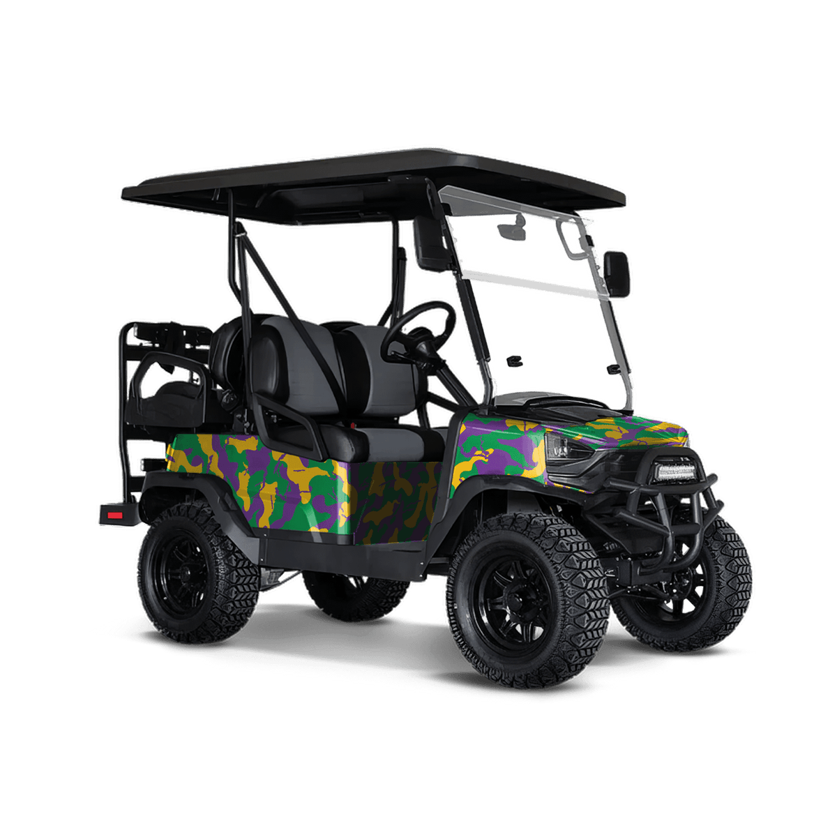 Ragged Mardi Gras Golf Cart Wraps