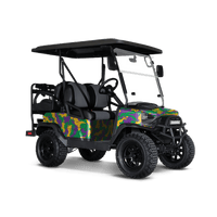 Ragged Mardi Gras Golf Cart Wraps