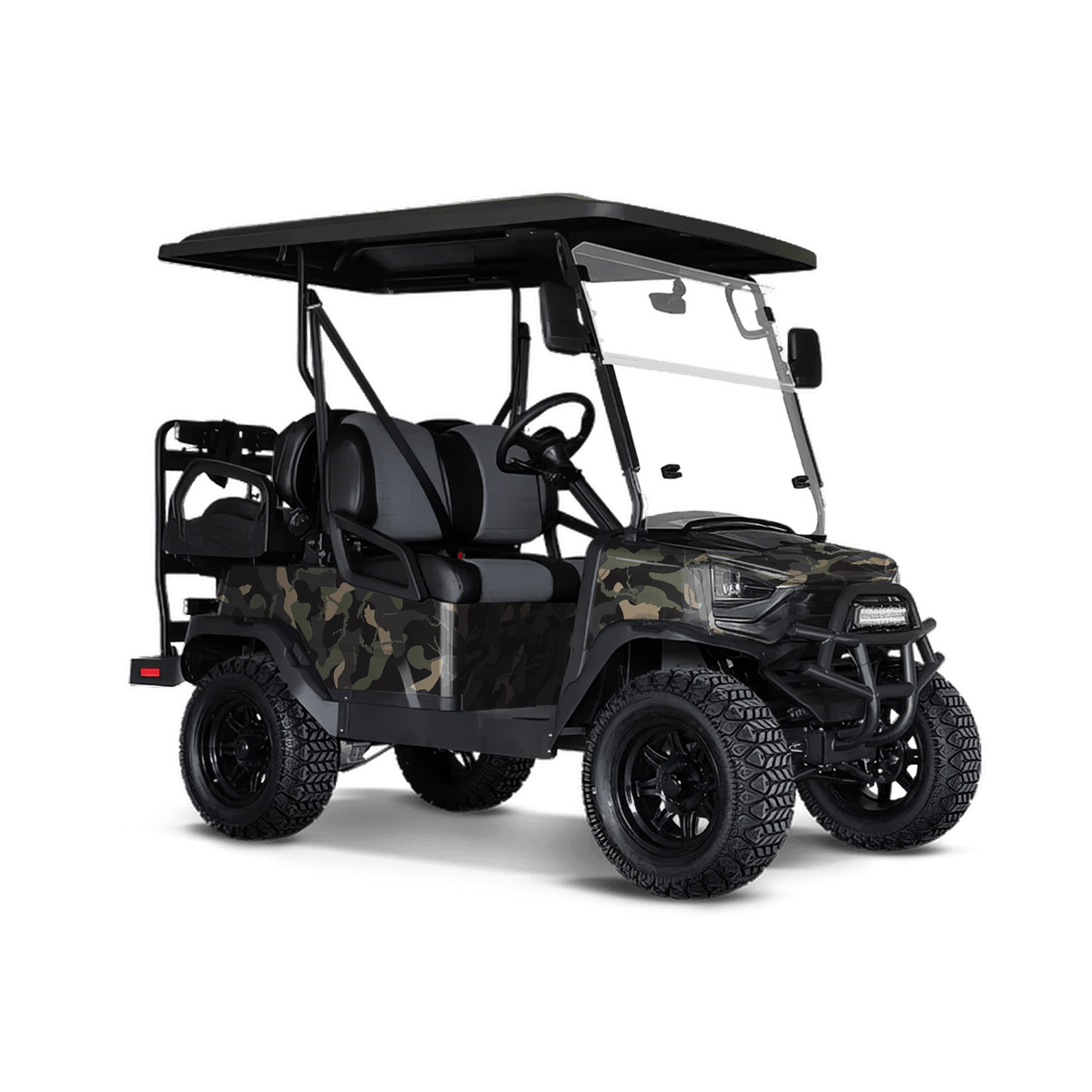 Ragged Militant Charcoal Golf Cart Wraps