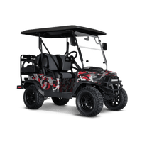 Ragged Red Tiger Golf Cart Wraps