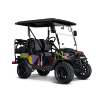 Paint Splatter Black Golf Cart Wraps