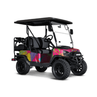 Paint Splatter Magenta Golf Cart Wraps