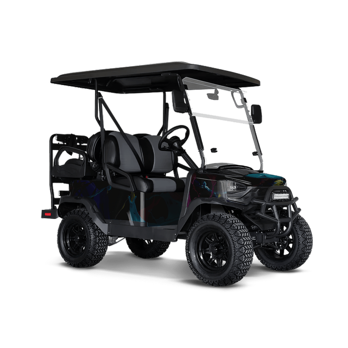 Paint Splatter Midnight Golf Cart Wraps