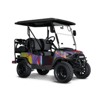 Paint Splatter Purple Golf Cart Wraps