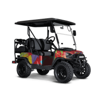 Paint Splatter Red Golf Cart Wraps