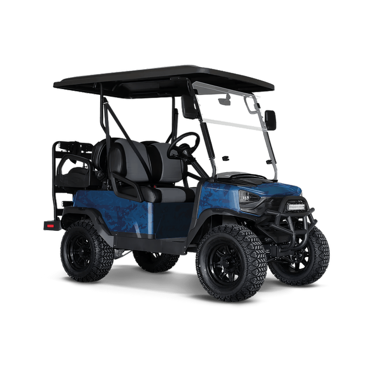Party Popper Elite Blue Golf Cart Wraps